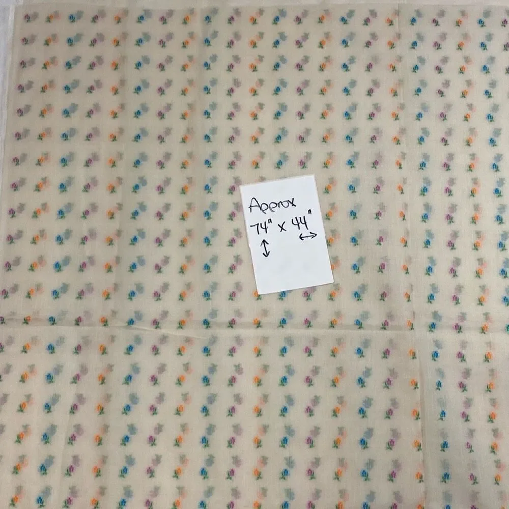 Vintage Fabric Remnant Lot of 6 VARIETY **READ**